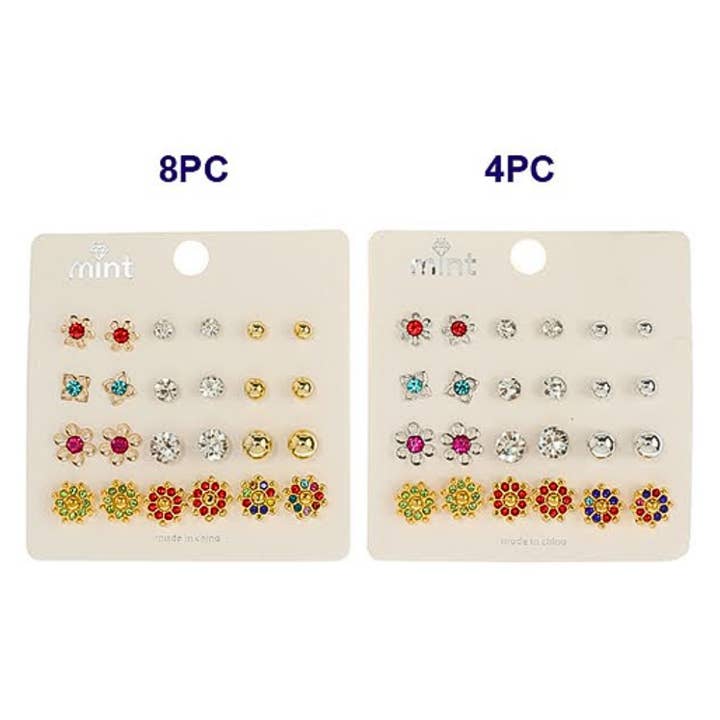 Atlas Fashion - Vendita all'ingrosso Parure di gioielli - Set di 12 paia di orecchini a perno1