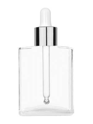 Bouteille élégante en verre transparent avec compte-gouttes blanc - 60 ml pour la vente par Best Bottles