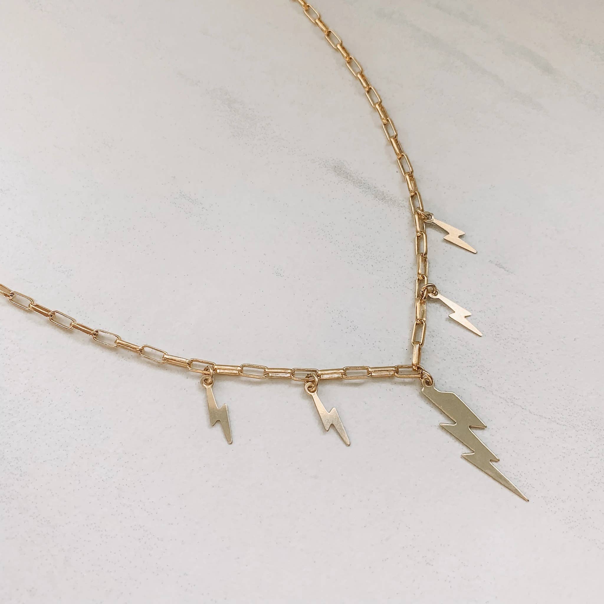 M.Liz Jewelry - Wholesale Pendant/Charm Necklace - Multi Lighting Bolt Necklace0