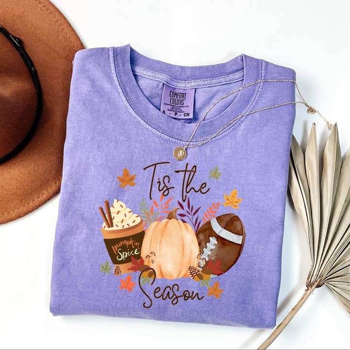 Comfort Colors - Het is het seizoen, Herfst-T-shirt, Pompoenkruiden voor wholesale door Printliss
