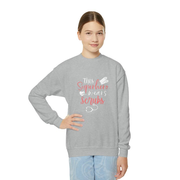 RC'nSONS - Wholesale Graphic Sweatshirt - Women's - This Superhero Wears Scrubs Sweatshirt2