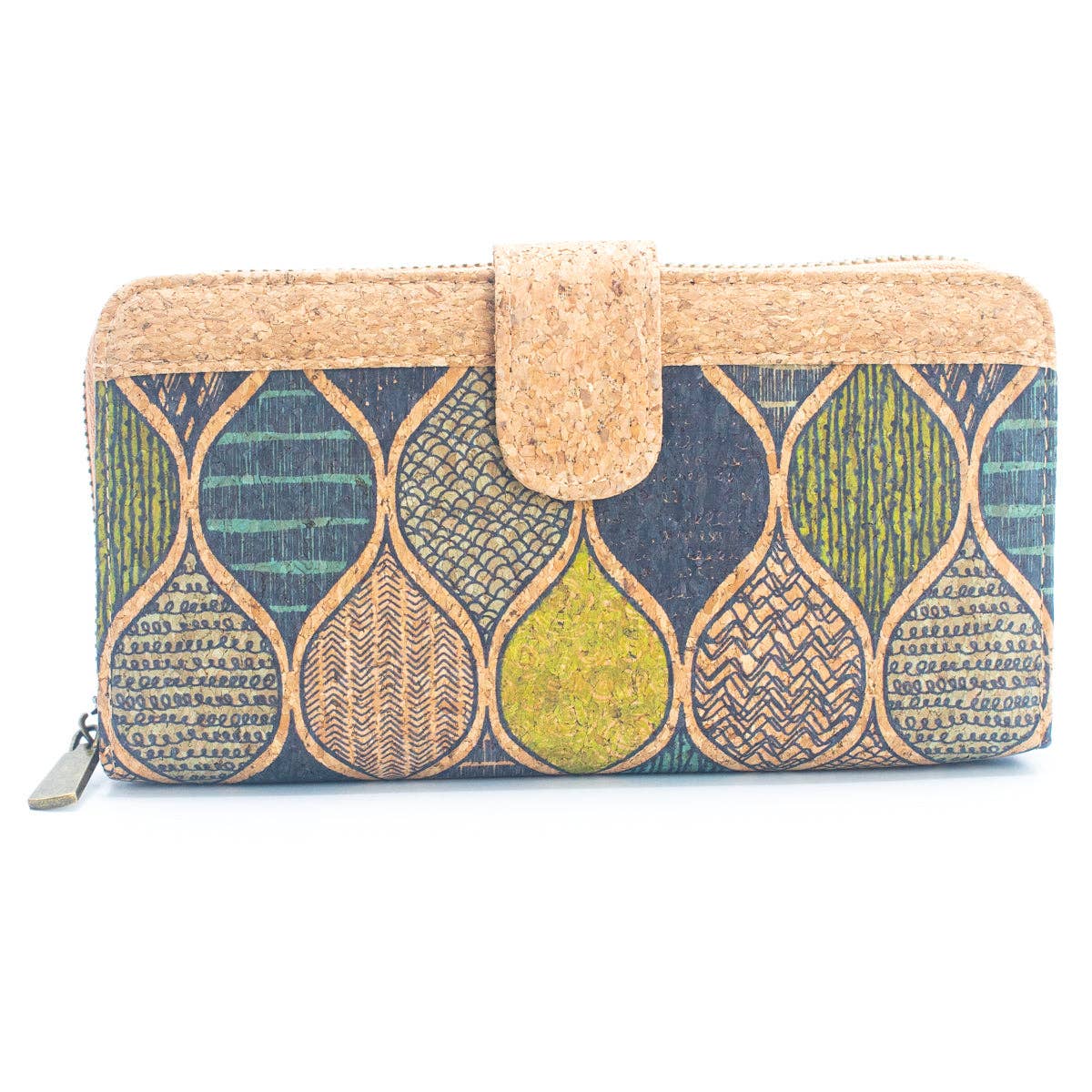 Meninas Bonitas Cork – wholesale Wallet – Women's – Natural Cork Mandala Pattern Women's Long Wallet/Cardholder7