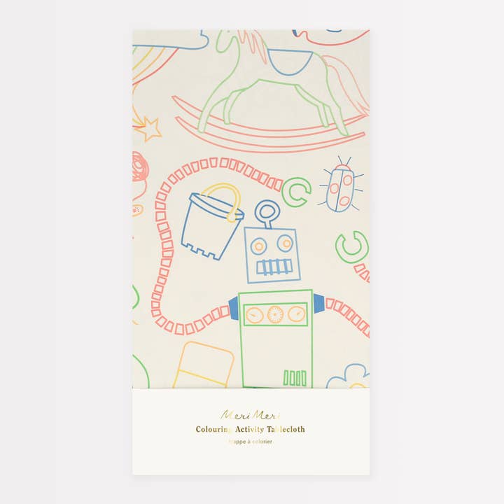 Colour In Activity Tablecloth for wholesale by Meri Meri