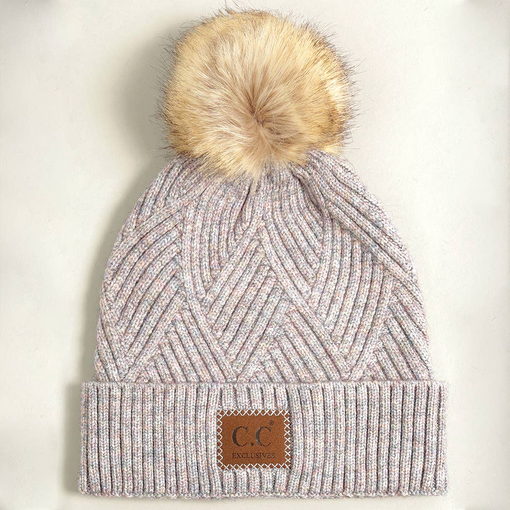 Fashion City – Engroshandel Beanie - Dame – Lyng manchet hue med pom-pom11