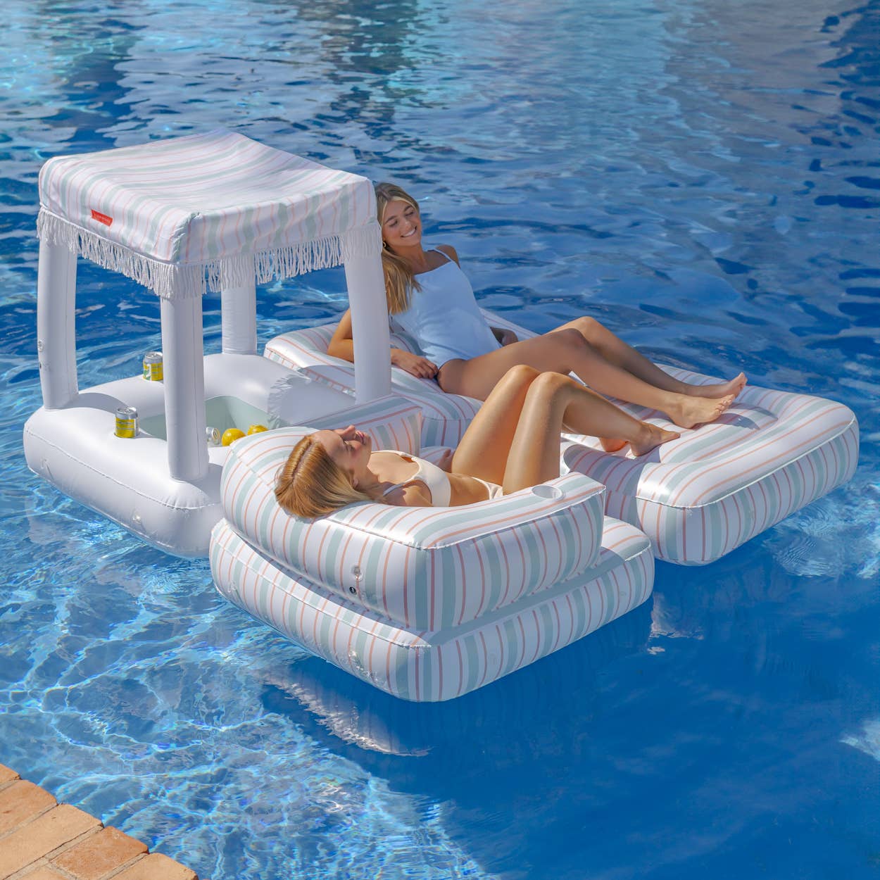 Flamingueo - Venta al por mayor Hinchables - Turquoise mini-bar fridge with canopy and cup holder4