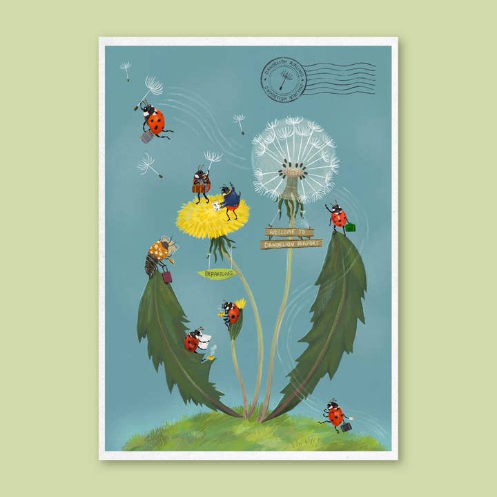 Art Print - Dandelion Airport for wholesale by Anna Seed Art