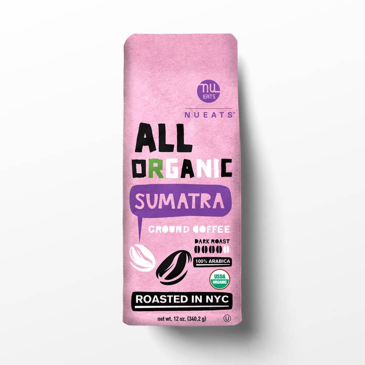 Nueats, Organic Coffee Ground, SUMATRA - DARK ROAST (K) for wholesale by NuEats