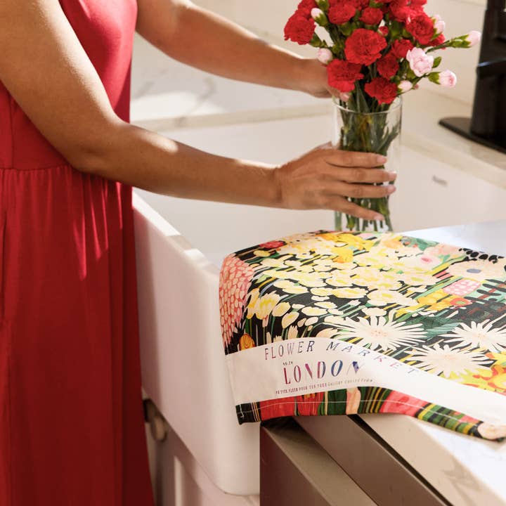 WerkShoppe - Wholesale Tea Towel - Flower Market Cotton Tea Towel2