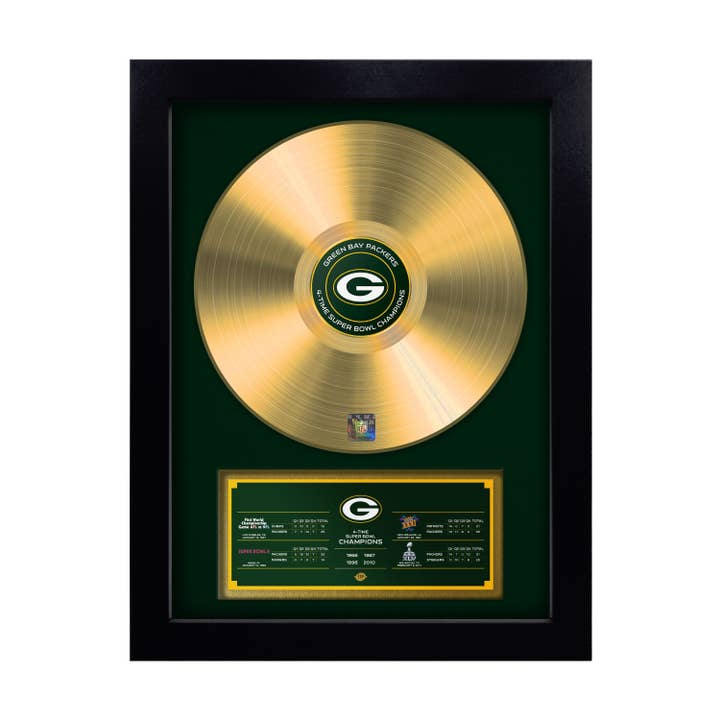 Inglasco Inc. - Wholesale Music Accessory - NFL Green Bay Packers Vinyl Gold Record