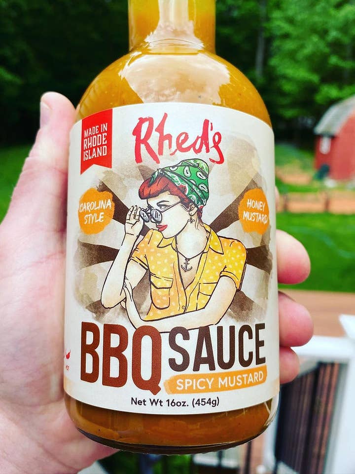 Mustard BBQ Sauce for wholesale by Rhed's Hot Sauce