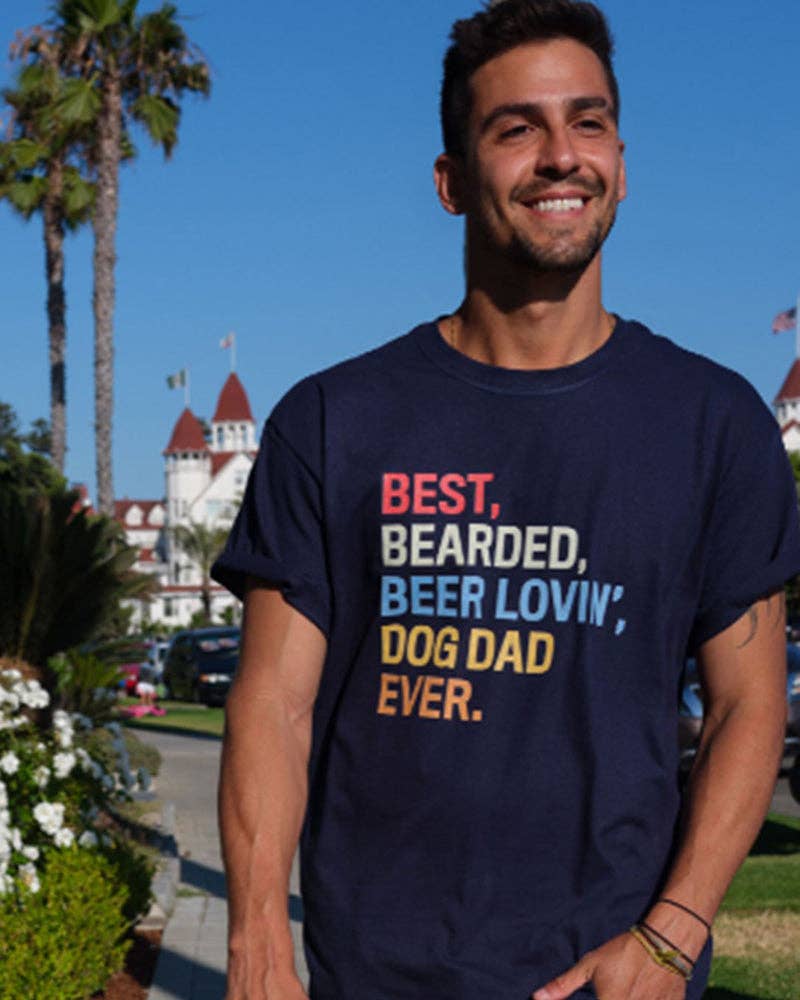 PAWZ - Wholesale Screen Printed T-Shirt - Men's - Bearded Dog Dad Tee4