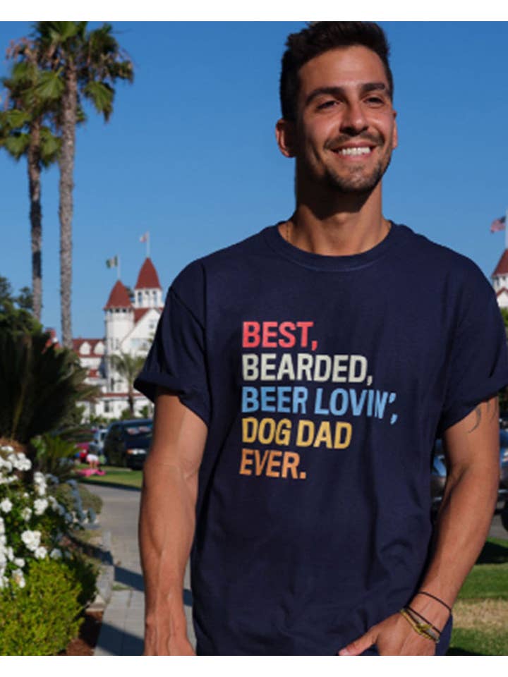 PAWZ - Wholesale Screen Printed T-Shirt - Men's - Bearded Dog Dad Tee4