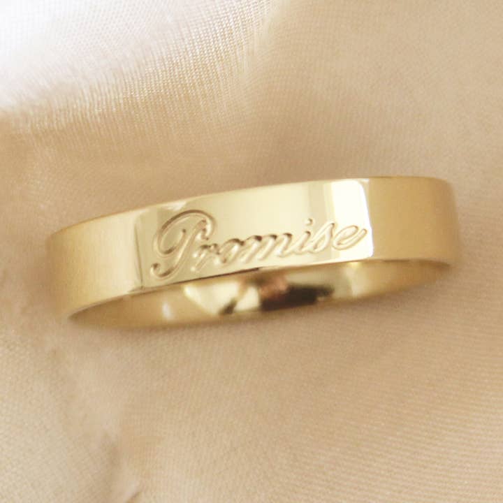LoveStory Collection - Vente Anneau/bague à empiler - Bague Promise de 4 mm, bague de pureté, bijoux chrétiens0
