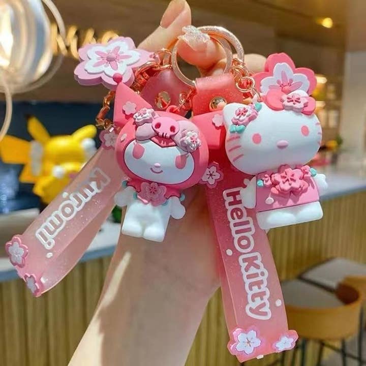 FurDecoration - Wholesale Keychain - Women's - Sakura Cartoon Cat Series - Oversized Keychain Pendant1