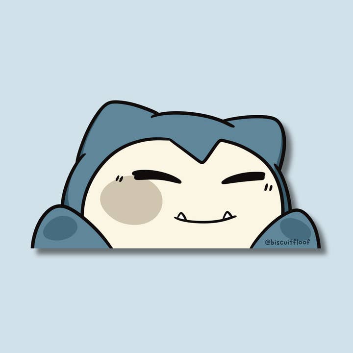 Sleepy Bear Peeker Sticker for wholesale by Biscuitfloof Studios