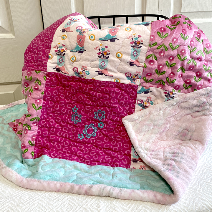Wetona’s Handmade - Wholesale Quilt - Kids & Baby - Floral Cowgirl Baby Quilt1