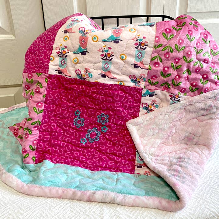 Wetona’s Handmade - Wholesale Quilt - Kids & Baby - Floral Cowgirl Baby Quilt1