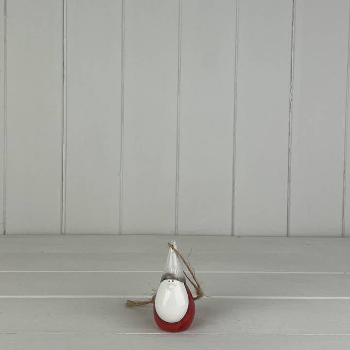 Papai Noel de Cerâmica Vermelho/Cinzento por atacado de Satchville