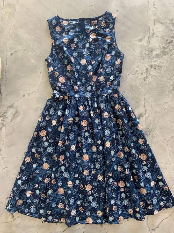Planets Vintage Dress for wholesale by Retrolicious