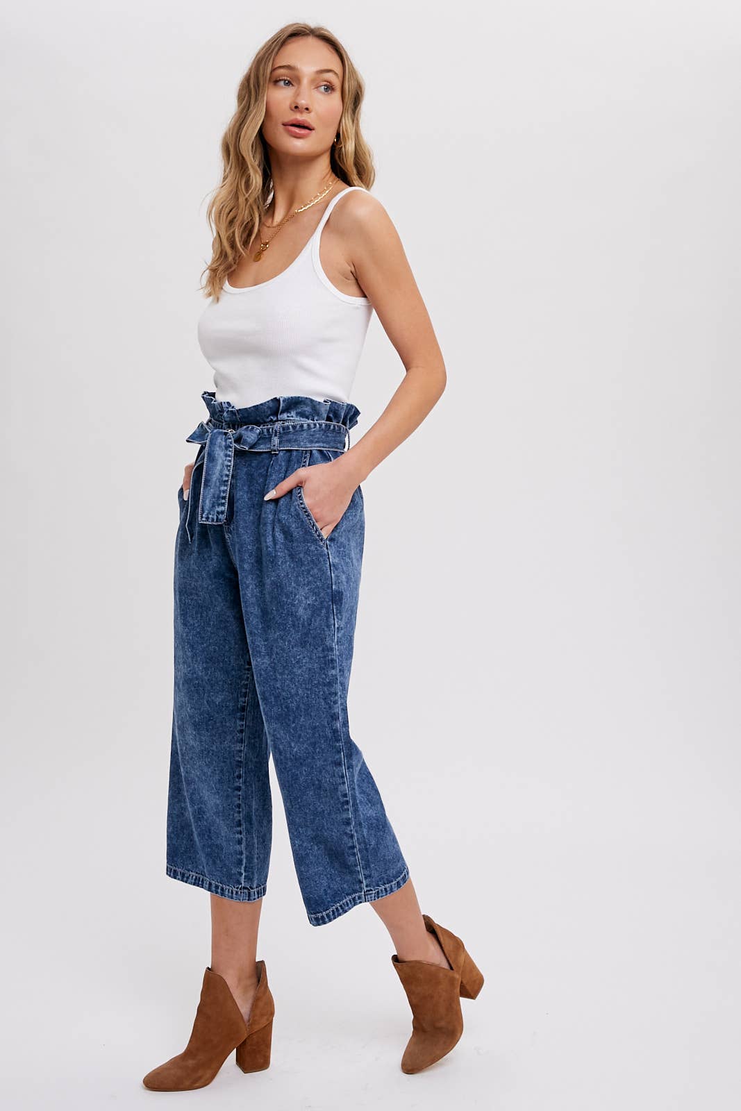 Bluivy - Wholesale Pants - Women's - BELTED PAPERBAG CULOTTES12