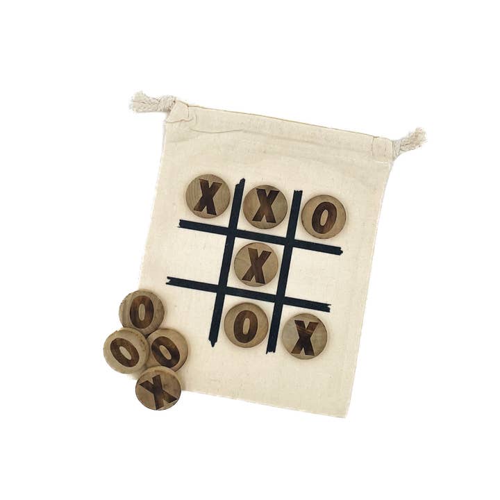 Sage & Soil – wholesale Board game – Travel Tic Tac Toe Game with Canvas Bag