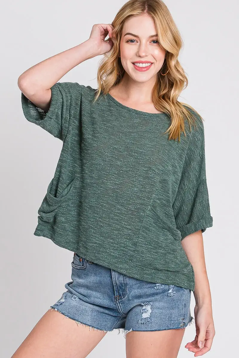 Final Touch - Venta al por mayor Túnica - Mujer - Top de Cuello Redondo de Corte Holgado - T3121411