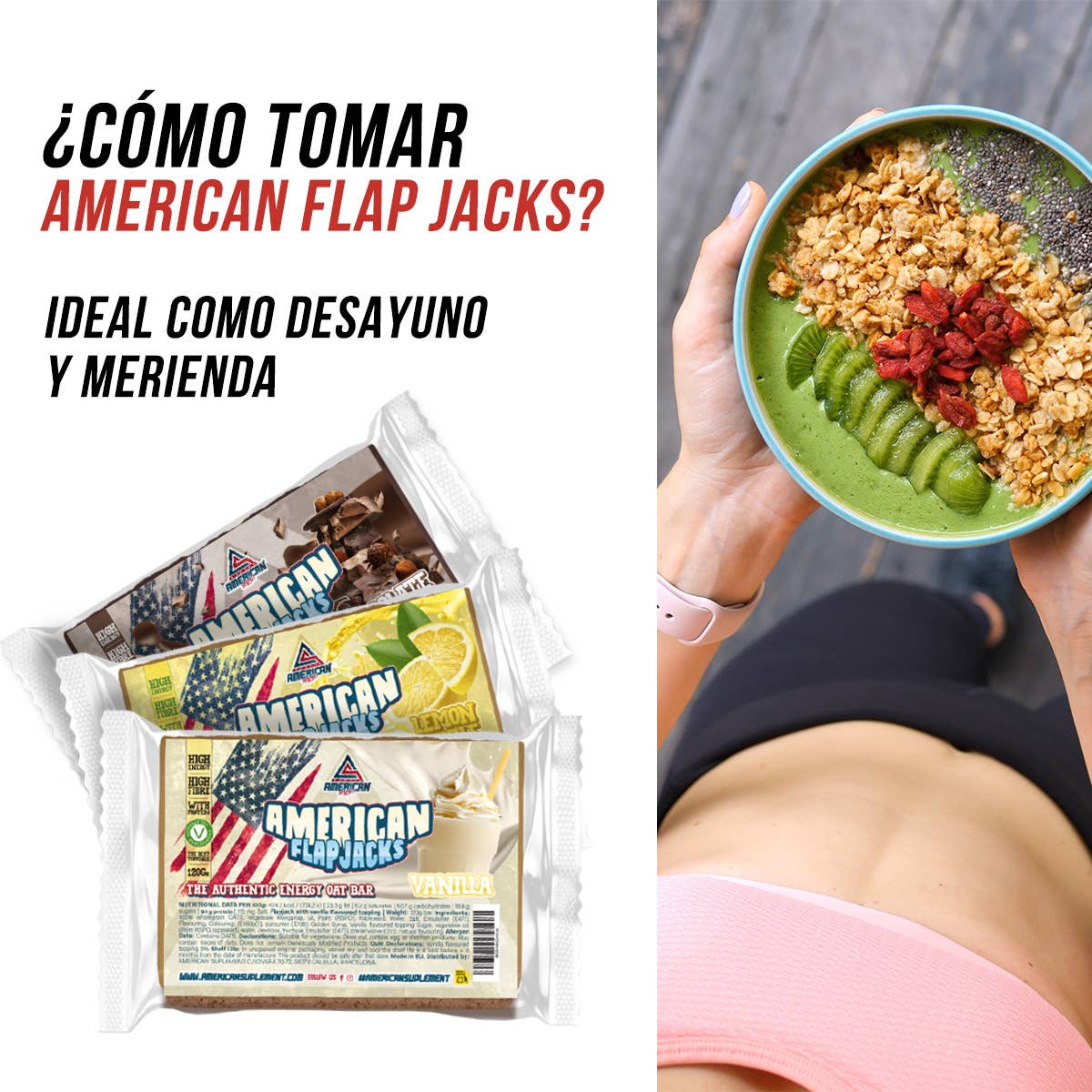 AMERICAN SUPLEMENT S.L. – wholesale Snacksbar – Havreflapjack med protein 24 enheter x120 g9