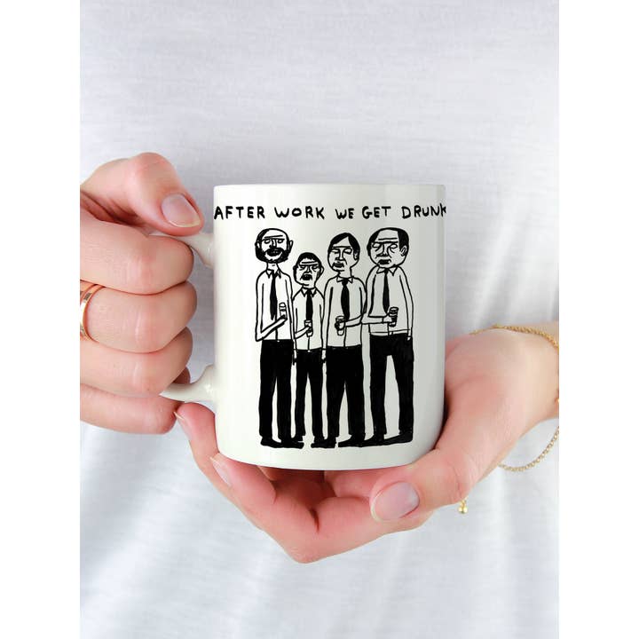 David Shrigley x Brainbox Candy - Vendita all'ingrosso Tazza - Tazza Divertente Regalo di David Shrigley - Dopo il Lavoro Ubriacati2