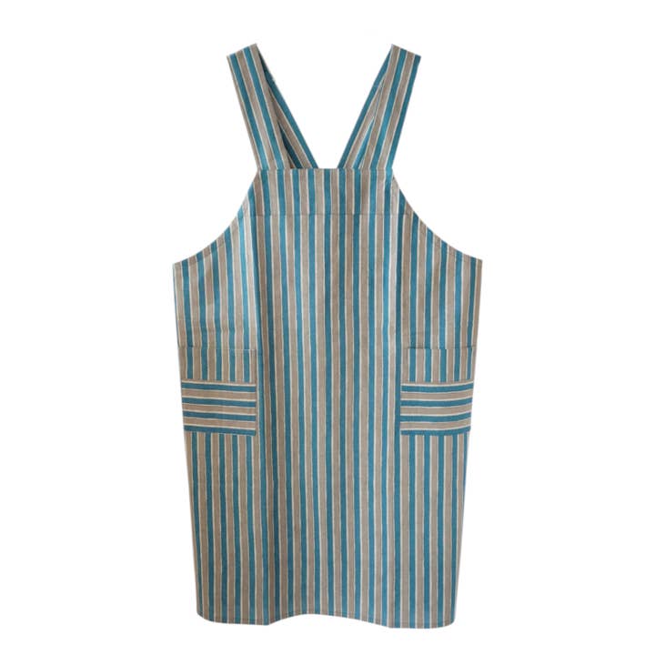 Claire Beaugrand - Wholesale Apron - Japanese cross-back cotton apron, printed with stripes10