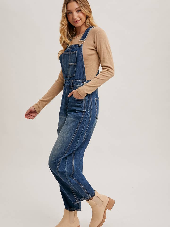 Bluivy - Wholesale Overalls - Women's - DENIM BARREL OVERALLS3