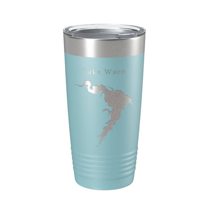 CarveBright - Wholesale Insulated Mug/Tumbler - Lake Waco Map Tumbler Travel Mug Insulated Laser Engraved Coffee Cup Texas 20 oz13