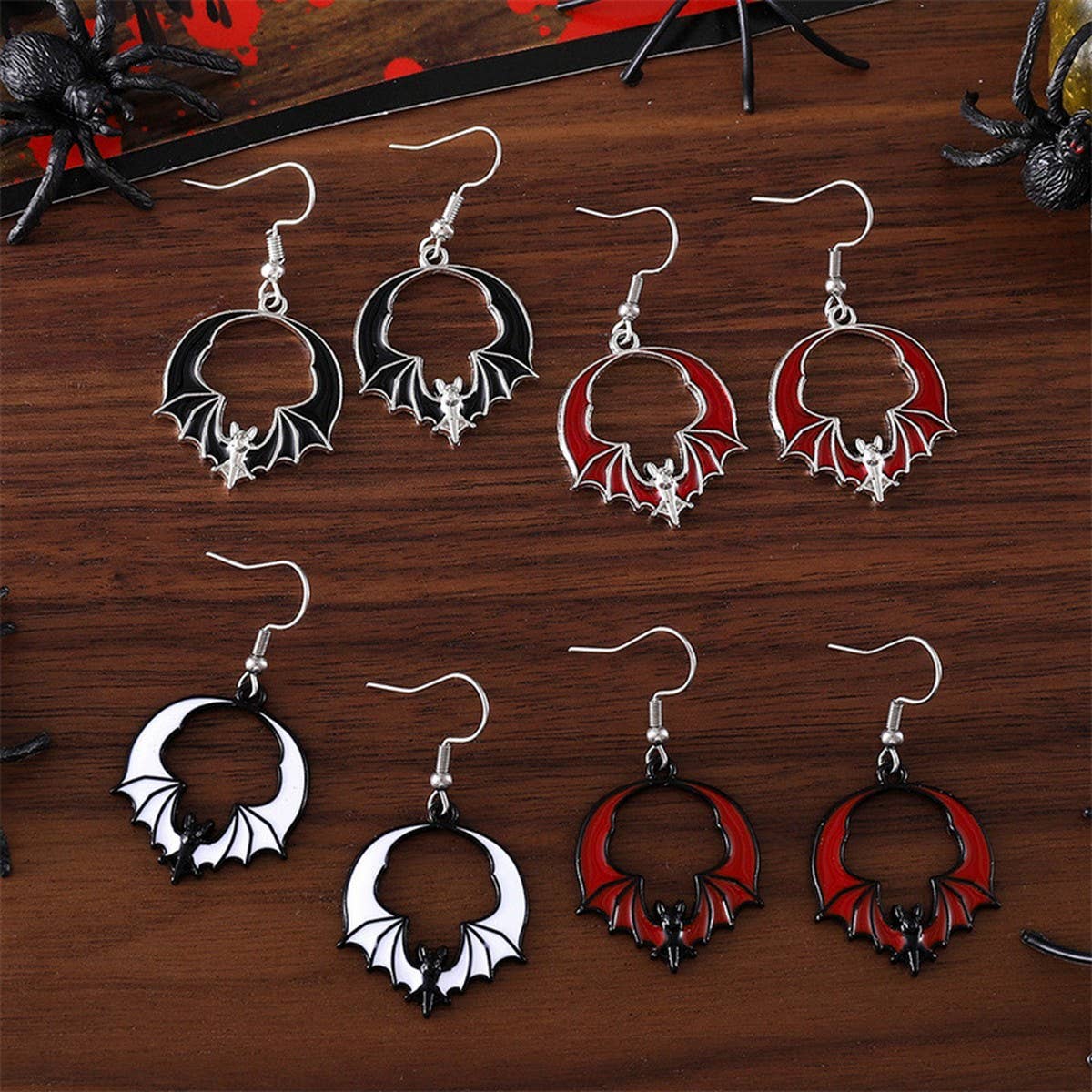 ACCITY - Wholesale Dangle Earrings - PERSONALIZED FUNNY DARK BAT PENDANT EARRINGS_CWAJE19734