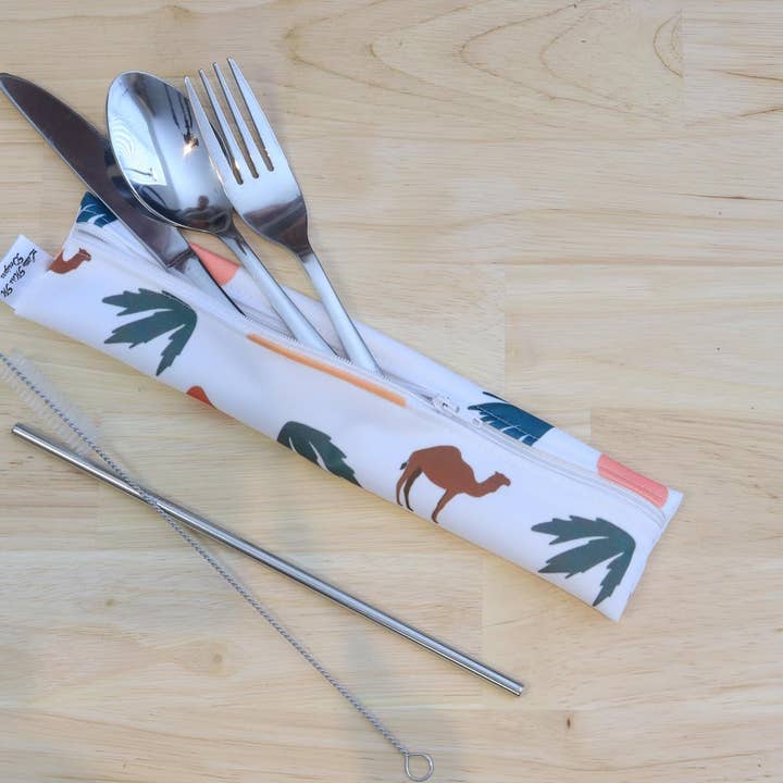 Carmel the Camel Cutlery Pouch for wholesale by Little Miss M Designs