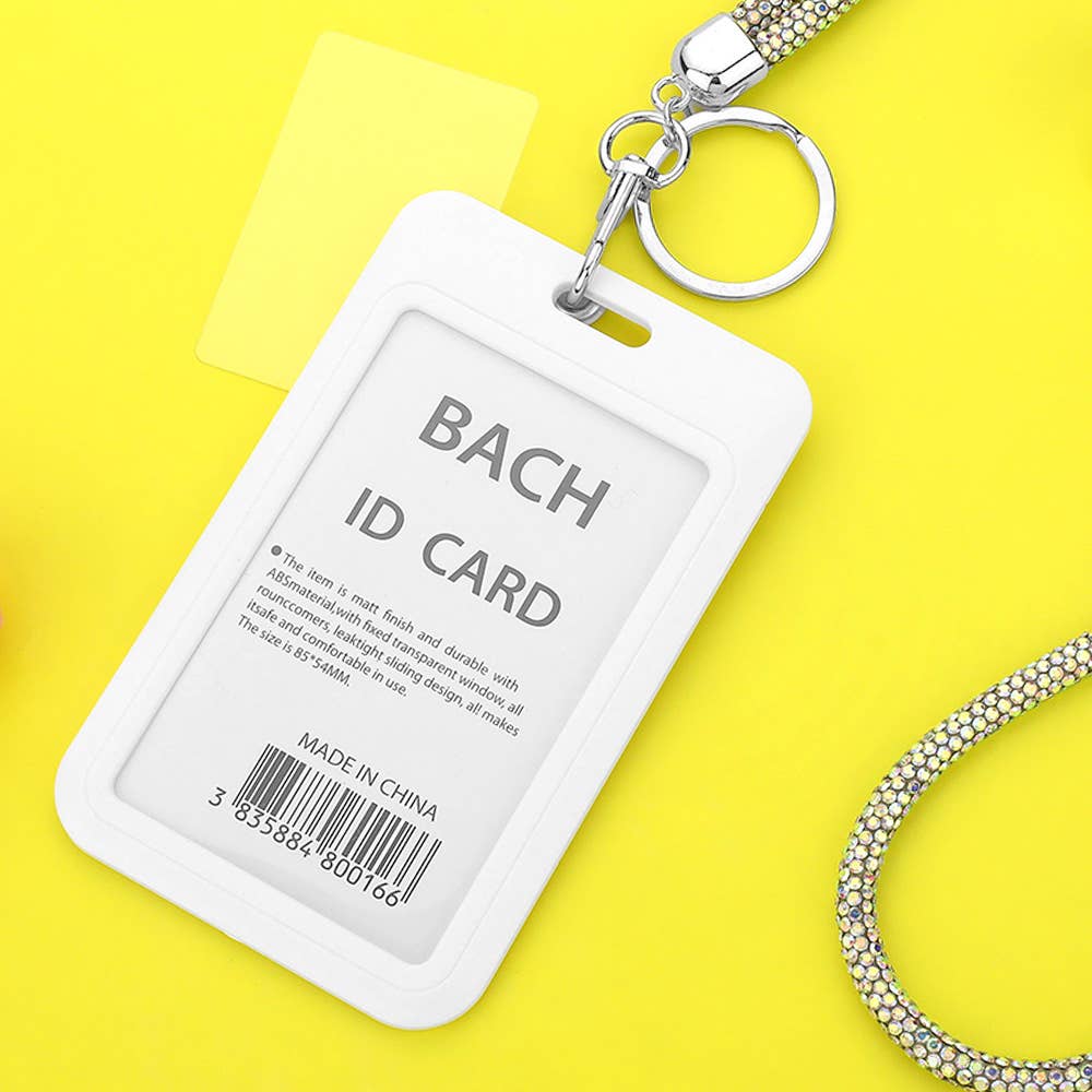 Sensibling Corp. - Wholesale Pasjeshouder - Dames - Bling Studded Strap Puntige Label Intrekbare ID-kaarthouder2