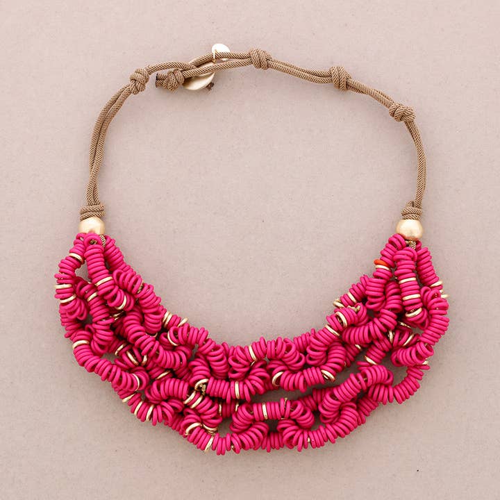 Resin Beaded Link Necklace for wholesale by Sonata