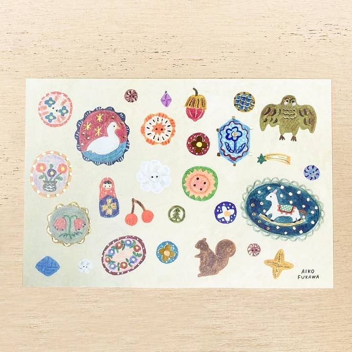 Cozyca Aiko Fukawa Foil-Stamped Postcard
for wholesale by Japacolle — Japan Collections | See Latest News in "About"