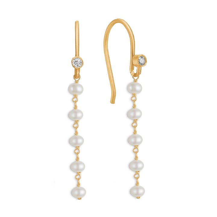 Clea earrings pearls for wholesale by Lisberg Jewellery