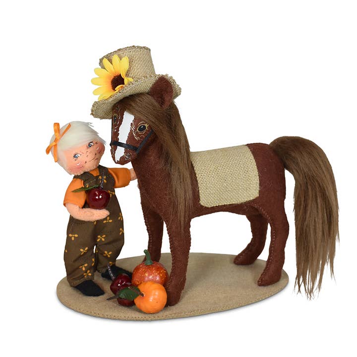 8in Harvest Girl & Horse for wholesale by Annalee