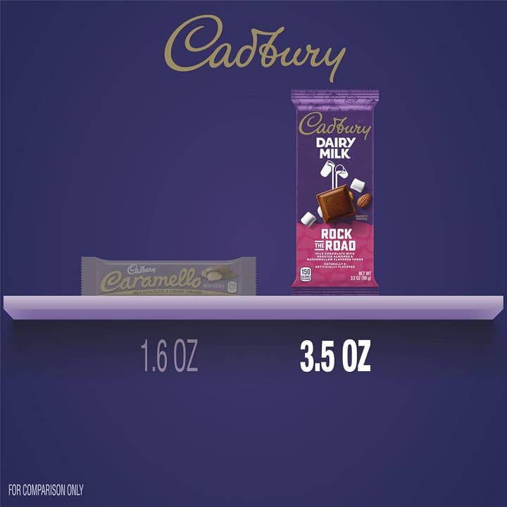 Snacky Candy - Wholesale Chocolate bar - Cadbury Chocolate Bar Rock the Road 3.5 oz 14 count2