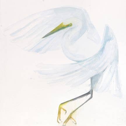 Snowy Egret ~ "Grace" ~ "Oh, to Fly" ~ Giclée Print for wholesale by Holly Wach Art LLC