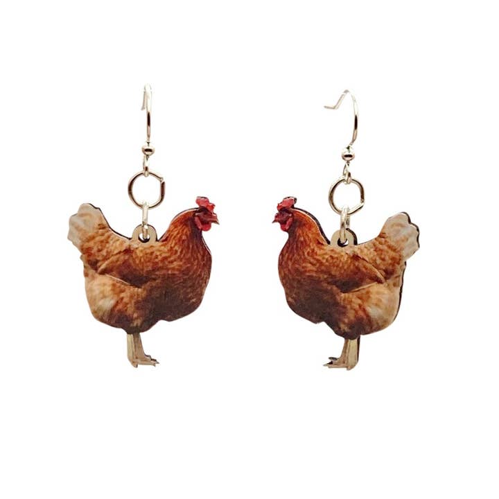 Chicken Earrings for wholesale by Green Tree Jewelry