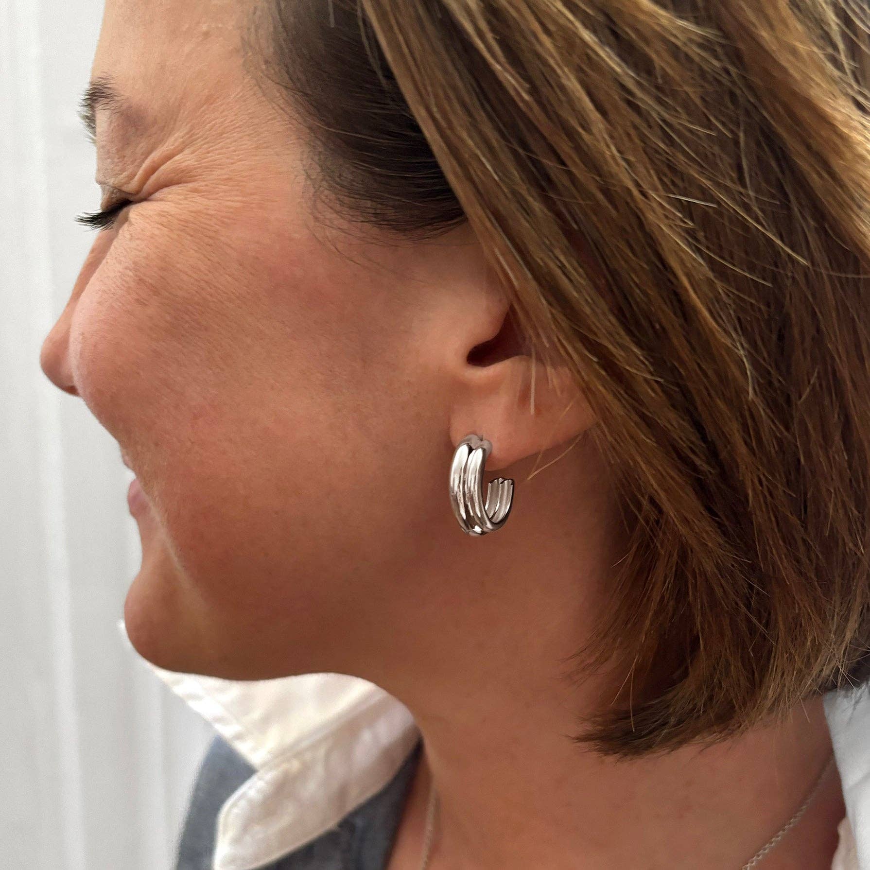 Love Lori Michelle Jewelry - Wholesale Hoop Earrings - Aura Double Oval Hoop Earrings2