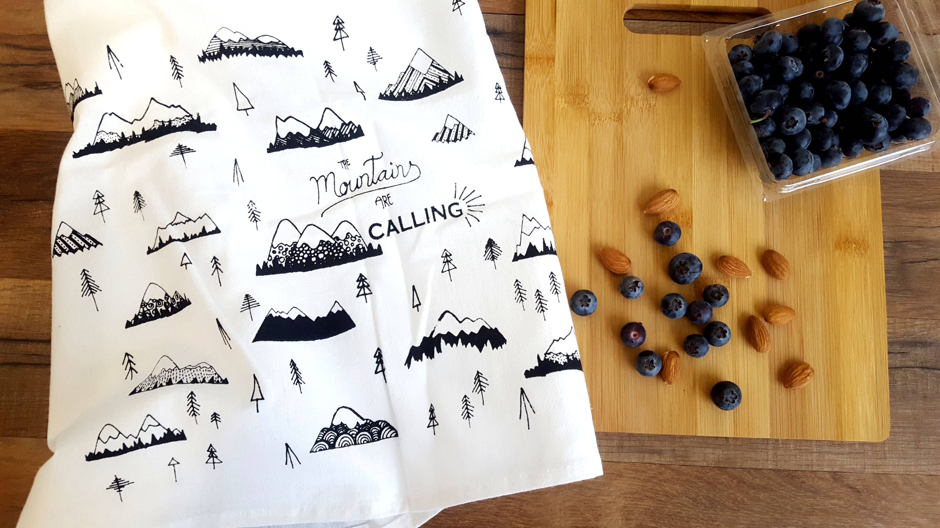 Corvidae drawings & designs - Wholesale Tea Towel - Mountains are Calling Tea Towel3