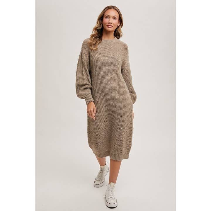 STYLE USA - Wholesale Dress - Women's - OVERSIZED KNIT MIDI DRESS6