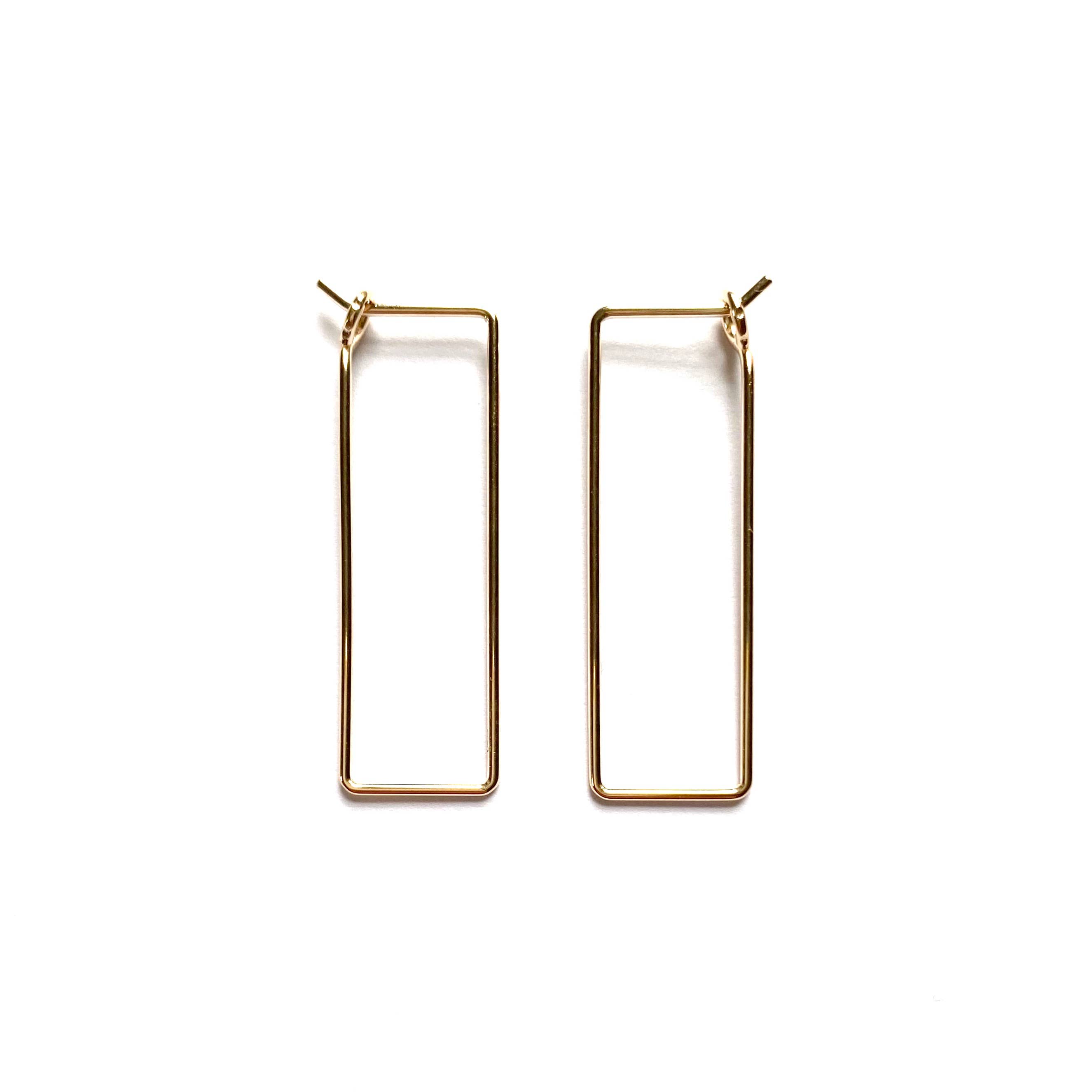 Goldeluxe Jewelry - Wholesale Hoop Earrings - Minimalist Small Rectangular Box Hoops0