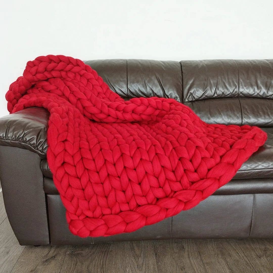 Chunky Wool Studio - Wholesale Throw Blanket - Chunky Knit Blanket  - 30 colors available11