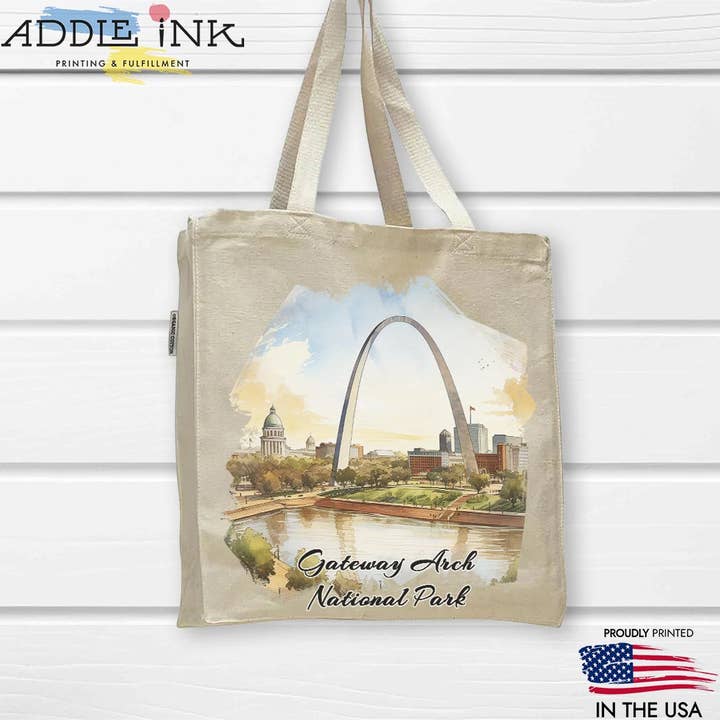 Bolsa orgánica con fuelle completo del Parque Nacional Gateway Arch para venta al por mayor de ADDLE iNK
