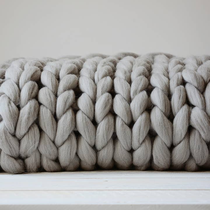 Chunky Wool Studio - Wholesale Throw Blanket - Handmade Throw Blankets 100% Merino Wool4