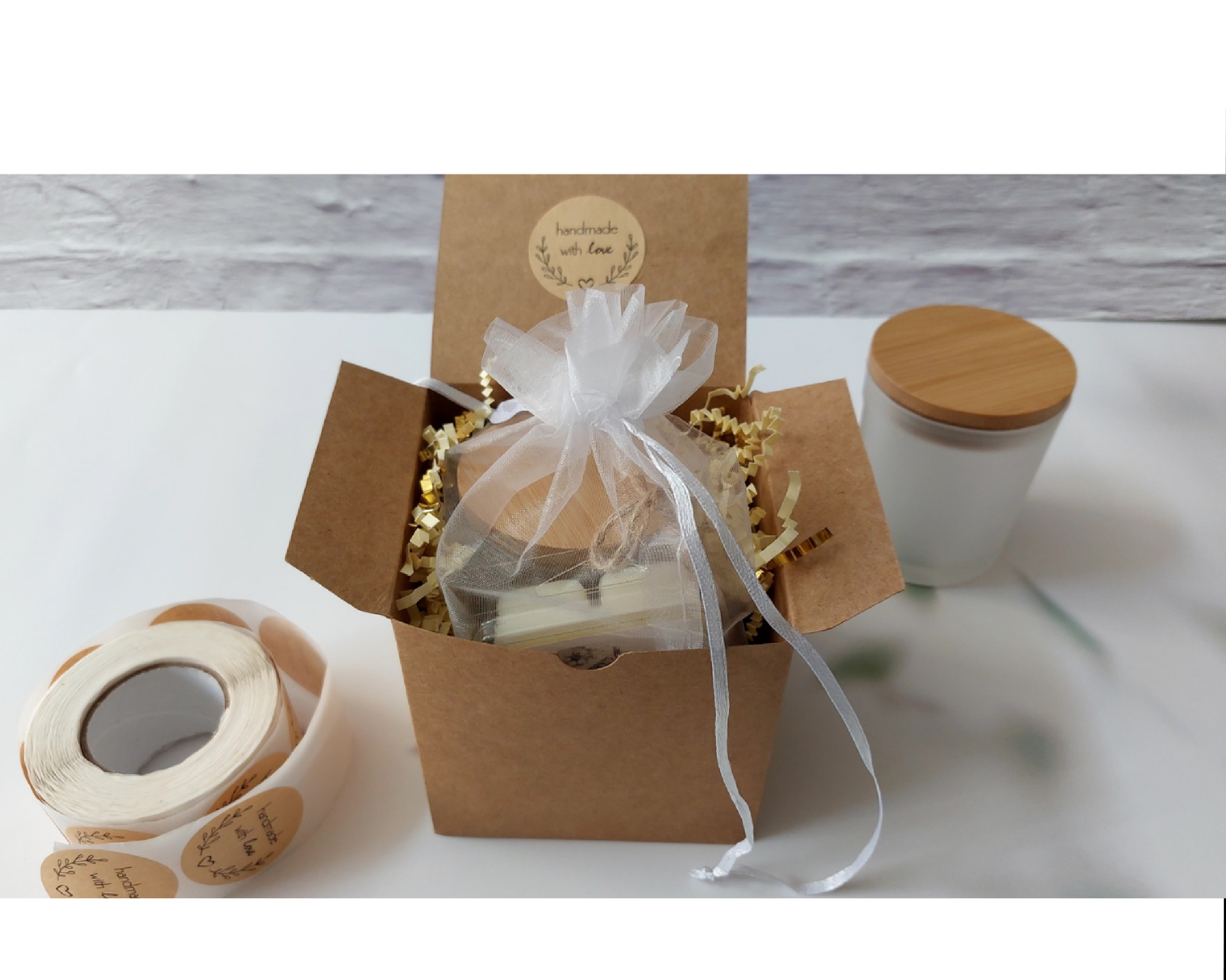 Simplybyelegance - Wholesale Jar/Filled Candle - Gingerbread Scented Soy Frost Glass 6oz Candle & Wax Melts1