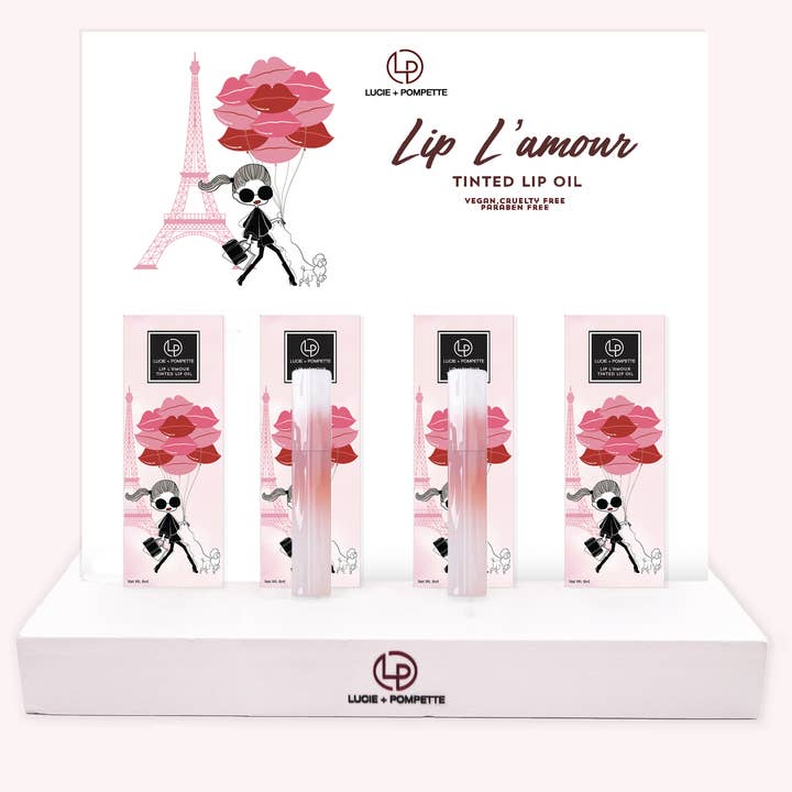 Lucie + Pompette - Wholesale Lip Balm - Lip L'amour Tinted Lip Oil Intro Kit0
